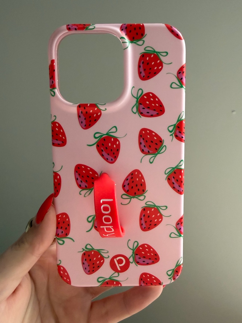 iPhone 14 Pro Max Berries & Bows Loopy Case